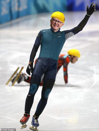 Stephen Bradbury winning gold but it’s Anthony Albanese