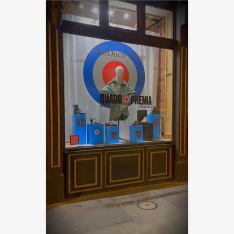 Quadrophenia shop window display at LaDuca Shoes in Covent Garden.