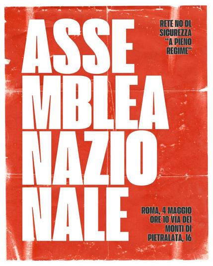 Assemblea Nazionale - Rete NO DDL Sicurezza "A Pieno Regime"
