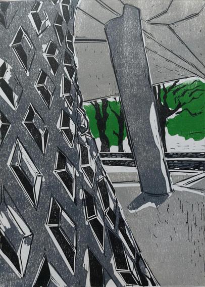 linocut print