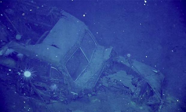 Los investigadores creen que se puede tratar de un Ford Super Deluxe negro de 1940-41 (NOAA)