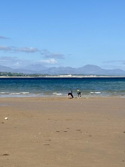 Llanbedrog beach with a view across Yr Eyri. Yr Wyddfa is in view if you can work it out!