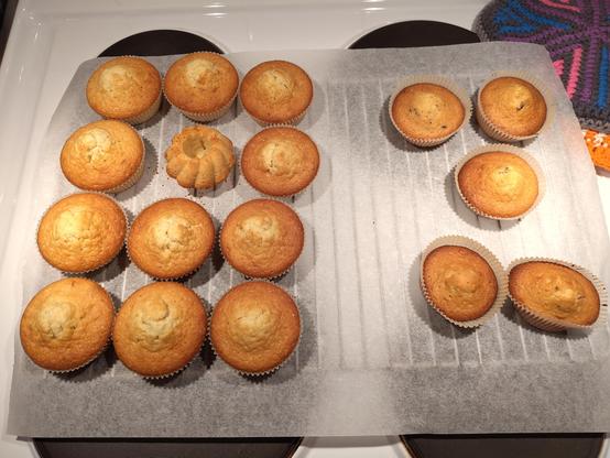 muffins, som svalnar på galler