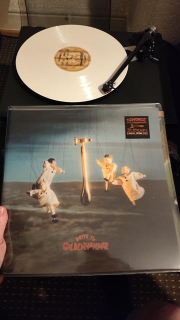 Puppets dancing around a centre post vinyl cover