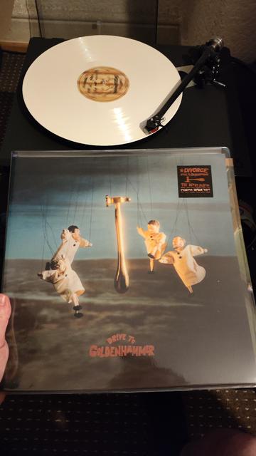 Puppets dancing around a centre post vinyl cover