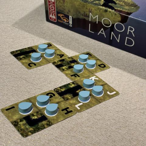 Moorland water cards in a difficult arrangement.