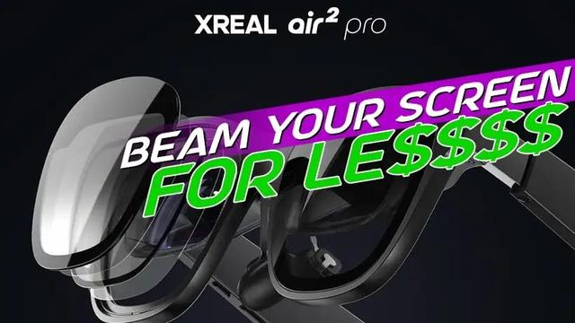 XREAL Air 2 AR glasses showcasing a futuristic design and virtual screen experience