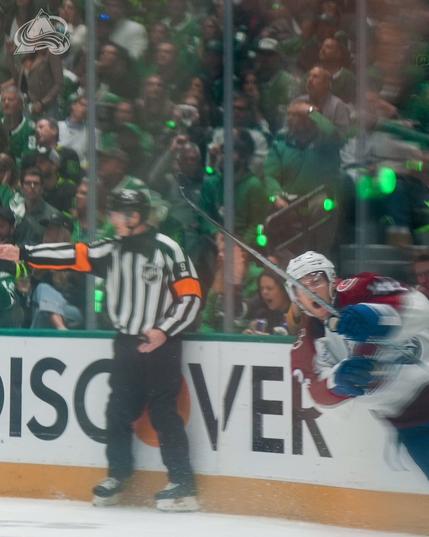 Josh Manson celebrating his goal.
