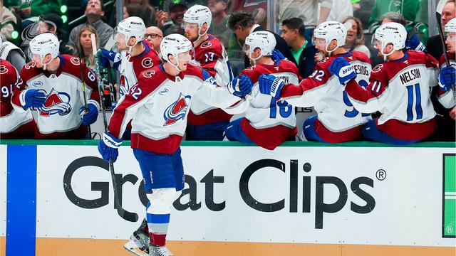 Josh Manson celebrating his goal
