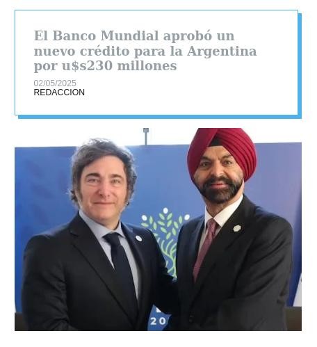 Milei saludando a un asesor del FMI