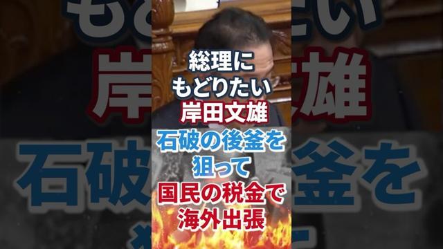 【増税メガネ】岸田文雄 再登板ねらう|石破の後釜【消費税減税|日本人ファースト】国見民主党|玉木雄一郎|減税|一律給付金|生活保護