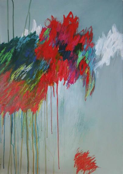 Reduzierte abstrakte Malerei auf Leinwand
Maße 50 x 70 cm