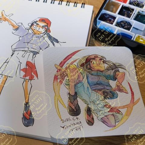 ラフと完成したイラスト