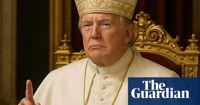 AI generated image of Trump as a pope