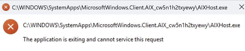 random app crash for MicrosoftWindows.Client.AIX