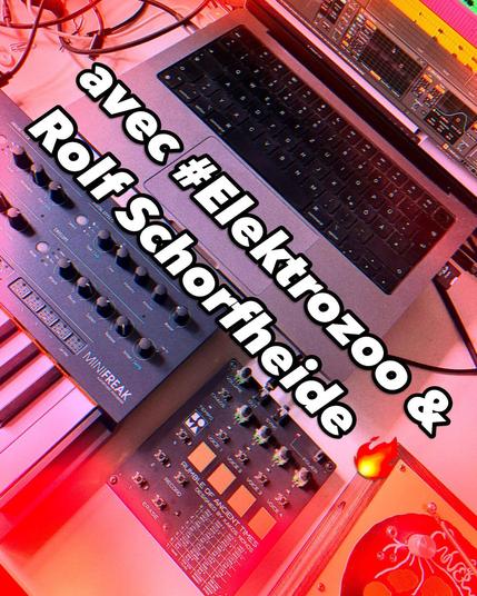 Mac Book Pro with Ableton live, Arturia MiniFreak,  Soma ROAT, Soma Enner