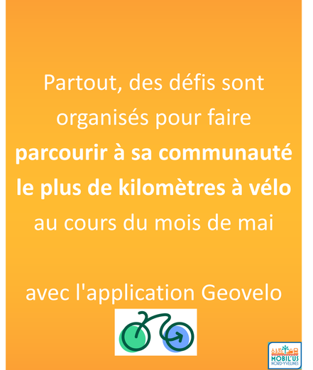 Visuel avec logo de l'appli GeoVelo