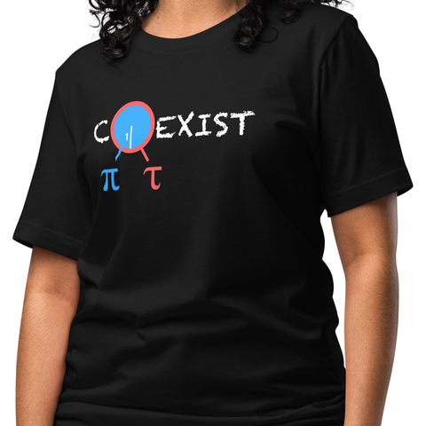 COEXIST Pi and Tau t-shirt design