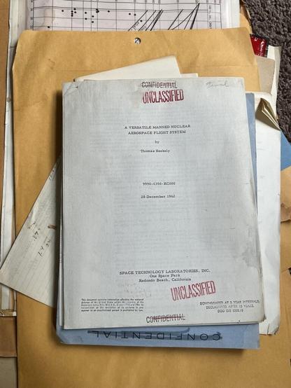 NERVA Space Documents found at Flea Market