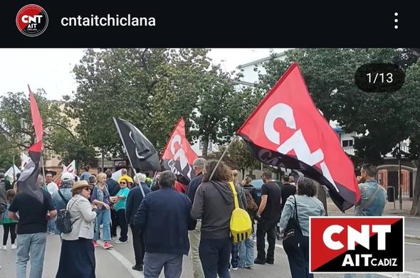CNT AIT Cádiz
CNT AIT Chiclana

Crónica Primero de Mayo, 2025. Día Internacional de la Clase Trabajadora.

Contra todos los Estados. Contra todas las guerras. Contra el fascismo y el Capital.