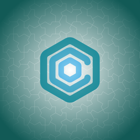 Logo of OCO project, made of 3 green nested hexagons. The middle one misses its right edge to look like letter C