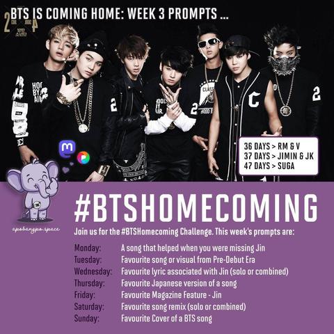 BTS is coming home -0 Week 3 Prompts

TAG YOUR POST WITH #BTSHomecoming

15. A song that helped when you were missing Jin 
16. Favourite song or visual from Pre-Debut Era 
17. Favourite lyric associated with Jin (solo or combined) 
18. Favourite Japanese version of a song 
19. Favourite Magazine Feature - Jin 
20. Favourite song remix (solo or combined) 
21. Favourite Cover of a BTS song