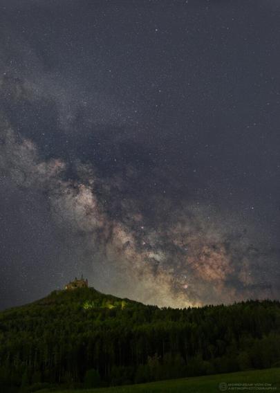 Hohenzollern Castle and the Milky Way Core