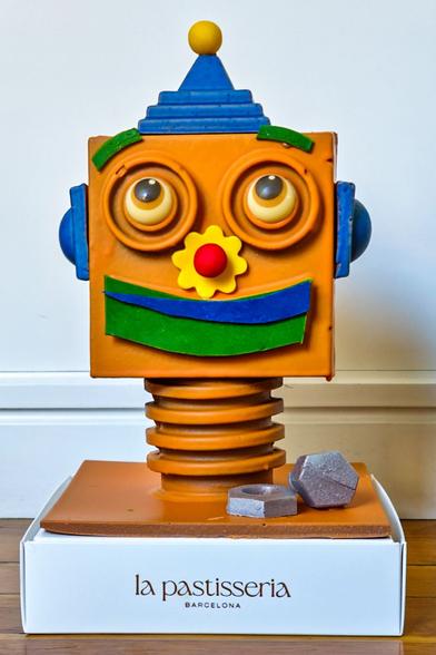 A chocolate robot.