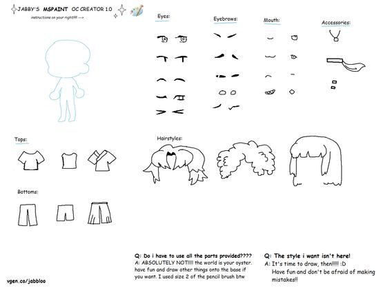 A drawing base for a humanoid character.