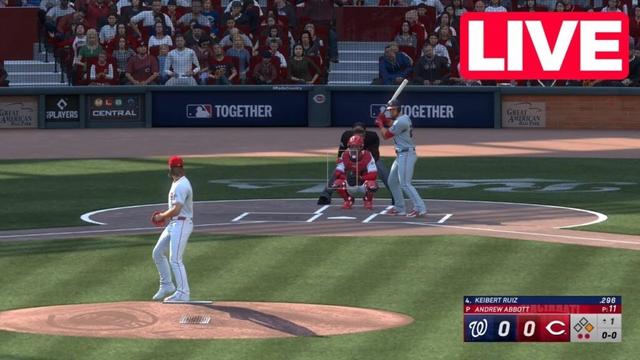 MLBLive🔴シンシナティレッズ対ワシントンナショナルズ -  2025年5月4日| MLBフルゲーム#MLBLIVE #ENVIVO