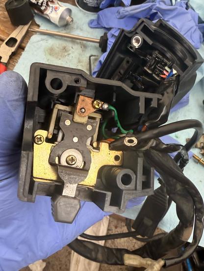 the same turn signal hand controls except now everything is very clean and shiny.