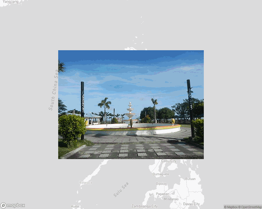 A photo of or from a park from the linked website, overlaid on a cropped world map where it's located.