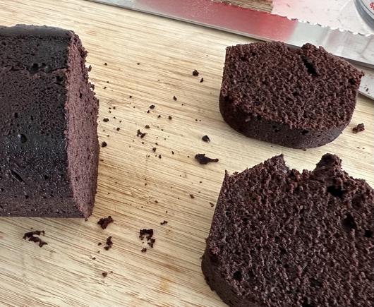 Brownies, after cooling and cut into slices.
