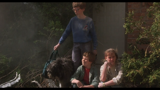 Terry and the rest of the crew outside the front of the house at the end of the movie.