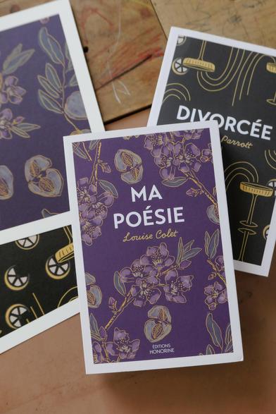 Livre Ma poésie de Louise Colet et Divorcée d'Ursula Parrott, des Editions Honorine