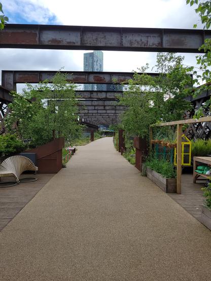 Castlefield National Trust railway walk. I stumbled on this beautiful place while walking around our hotel
