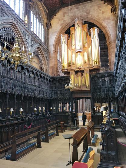Indoor shot of Manchester cathedral