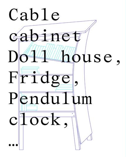 Cable cabinet Doll house, Fridge, Pendulum clock, ...