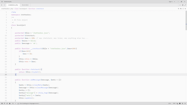 Screenshot of PHP code in Zed