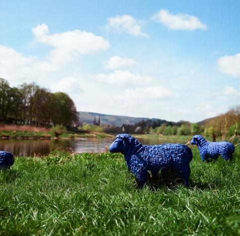 Blaue Schlafe an der Weser in Höxter. Könnt Ihr ja mal zählen, falls der Einschlafen Podcast nicht hilft.