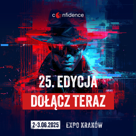 25. edycja CONFidence - dołącz do nas!
📅 2-3 czerwca 2025 | EXPO Kraków