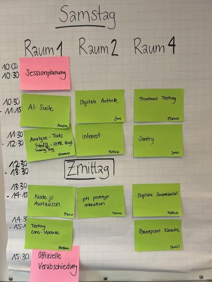 Sessionplan TYPO3camp Schweiz 2025 Samstag