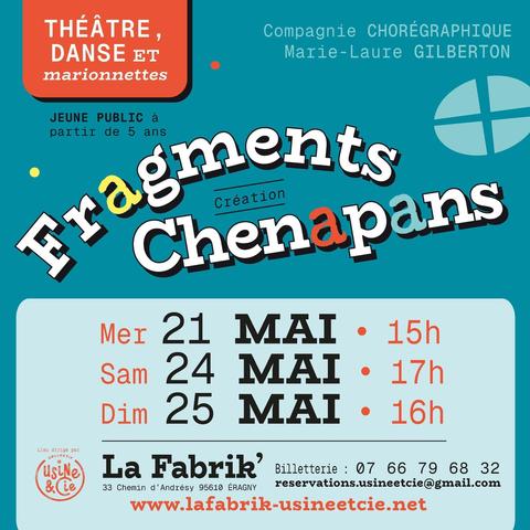 Détails du spectacle Théâtre Danse et marionnettes, jeune public à partir de 5 ans, avec les dates