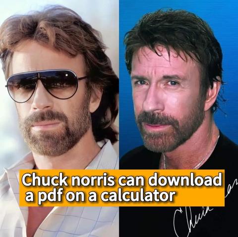 Chuck norris can download a pdf on a calculator