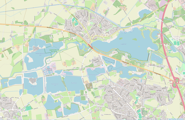 OSM-Ausschnitt der Sperrung