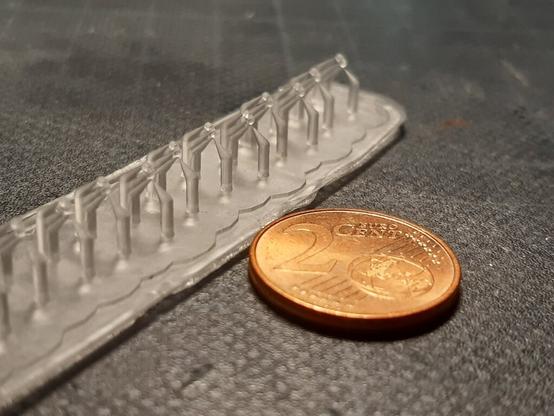 Printed lights for control car 90-01-76 in 1/120 scale