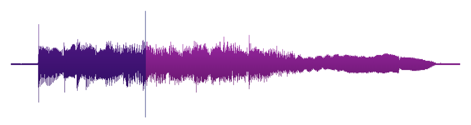 A screenshot of a waveform created with WaveSurfer library.