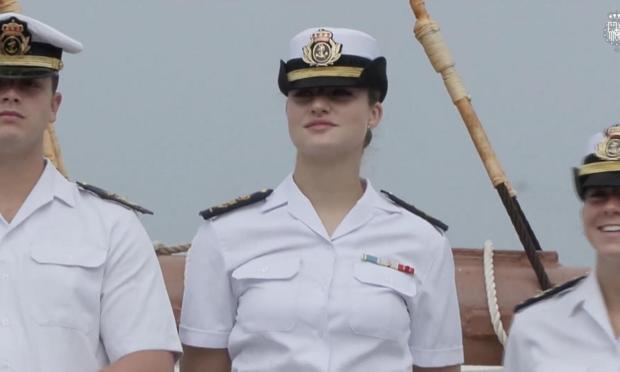 Leonor en el buque Elcano (CASA REAL)