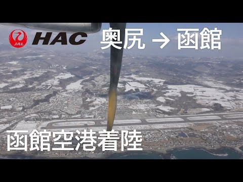 【函館空港着陸】日本航空2890便、奥尻空港→函館空港 Final approach to Haneda airport