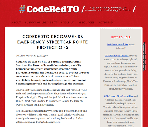 Screenshot from linked press release with CodeRedTO branding